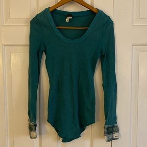 Free People scoop neck long sleeve T-shirt